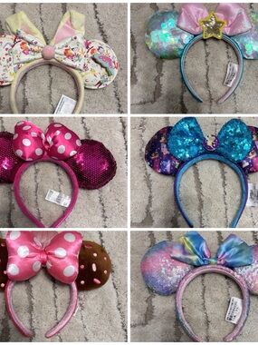 Disney Parks Minnie Mouse Headbands EUC LOT OF 6
